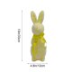 thumbnail image 3 of Decoración de conejo de Pascua de pie Figurita de espuma 13 pulgadas – lazo brillante, rosa verde morado azul naranja amarillo – jardín de la casa y patio regalo de Pascua, 3 of 6