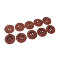 thumbnail image 2 of 10 botones de madera con agujeros grandes para manualidades, accesorios de costura para ropa, color café Café ligero, 2 of 8