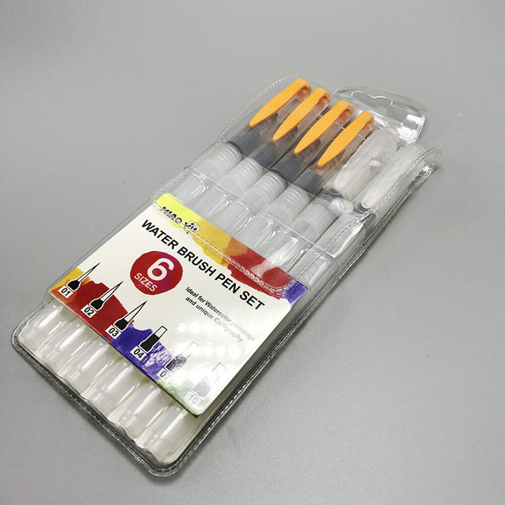 18 PCS Water Coloring Brush Pen Set for Watercolor Painting Water Soluble Pencils Brush Pens Markers Solid Colors or Powdered Pigment (Random Color)