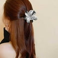 thumbnail image 3 of Elegant Gold Silver Flower Plumeria Hair Clip for Women Girls Styling Accessories, 3 of 3