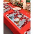 thumbnail image 3 of Christmas Placemats Set of 6 Snowman Table Mats, Xmas Tree Winter Holiday Seasonal Holiday Outdoor Dining Table Place Mats for Home Party Decoration(Red and White, 12"x18"), 3 of 5