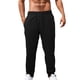 thumbnail image 4 of Pantalones cargo chinos para hombre: algodón y lino, cintura alta, sin pinzas, pantalones informales, tejido transpirable y absorbente, para todas las estaciones, 4 of 8