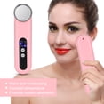 thumbnail image 4 of Instrumento de limpieza facial de máquina Bauty antienvejecimiento hidratante facial cálida con iones USB, color rosa, 4 of 8
