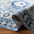 thumbnail image 3 of Safavieh  Kazak Erzsi Diamond Medallion Rug Blue/Cream 4' x 6' 4' x 6' Indoor Cream Rectangle, 3 of 5