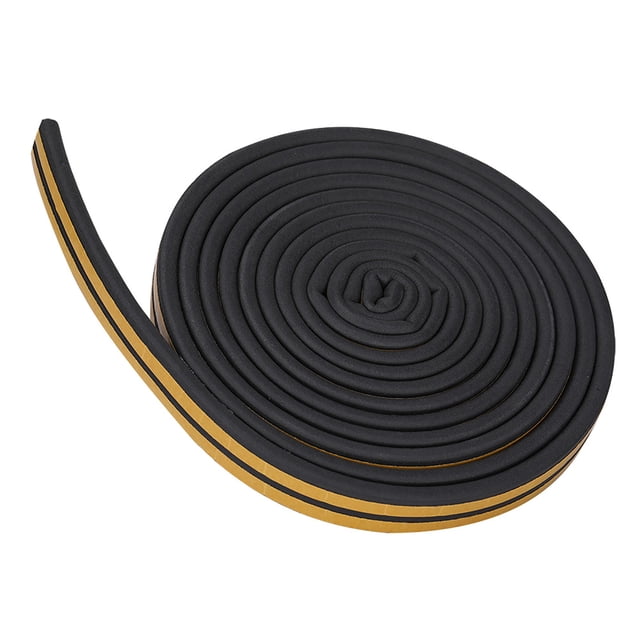 5 Meters 9x6mm Noise Reduction Sealing Strip, Self Adhesive EPDM Strip for Windows and Doors