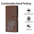 thumbnail image 6 of For Samsung Galaxy S21 FE 5G 6.4" Cartoon Elephant Embossed Strong Magnetic Attachment/Closure, Card Slots/Pocket, With Hand Strap，PU Leather Flip Wallet Case ﻿,Brown,For Galaxy S21 FE 5G, 6 of 10