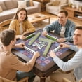 thumbnail image 7 of Floral Mahjong Mat for Table, 31.5*31.5in Anti Slip American Mahjong Table Cloth, Noise Reduction, Neoprene Mah jongg Mat with Carrying Bag & 3 Dices, Mahjong Set Gift for Board Tile Games Mats, 7 of 7