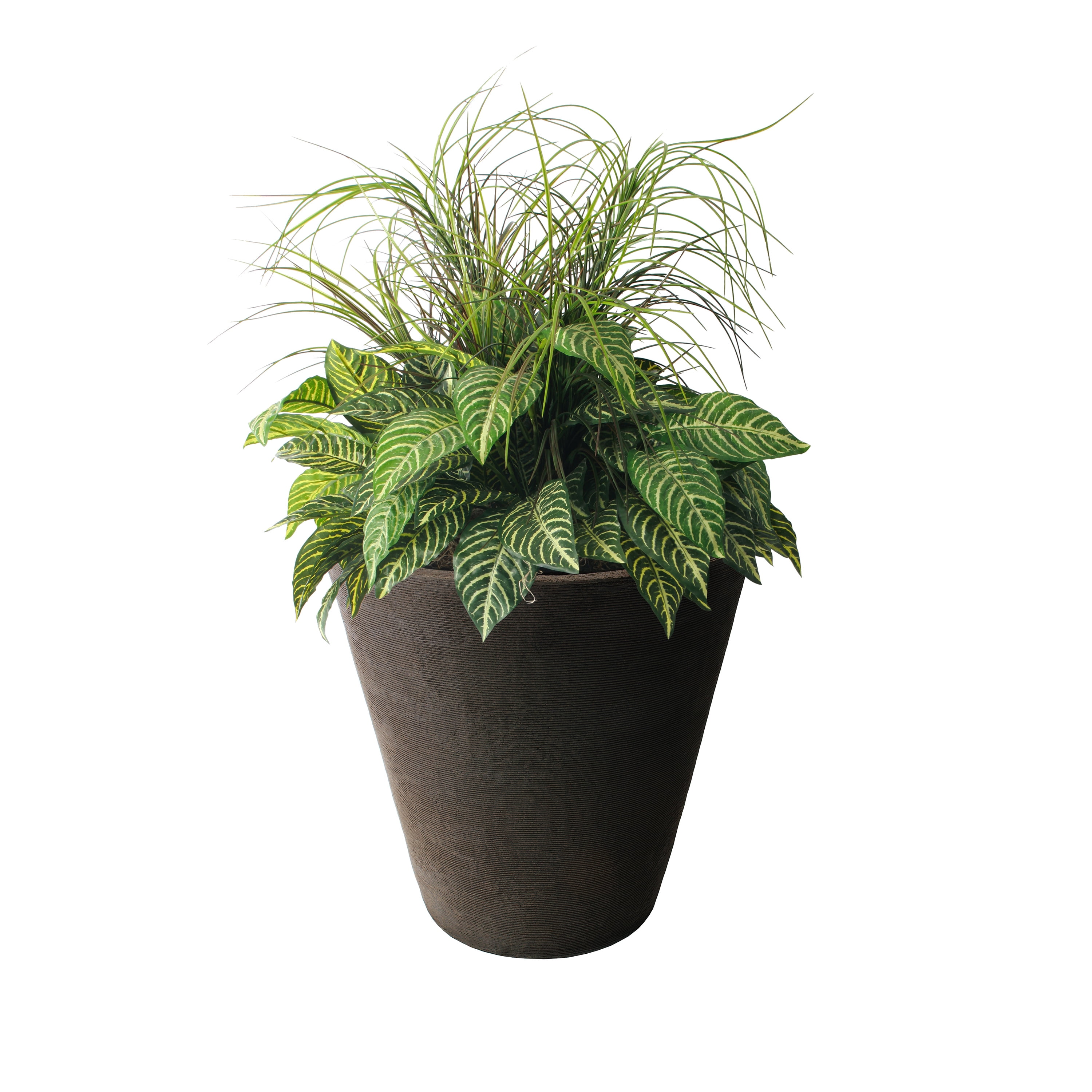 Algreen Olympus 20" Self-Watering Planter, Brownstone Resin