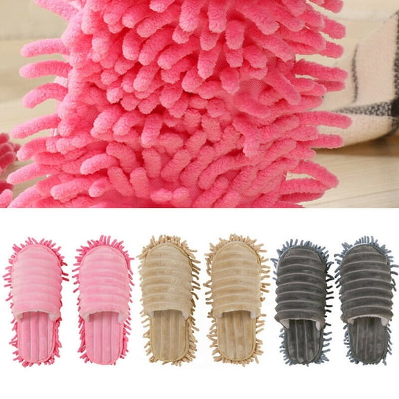 Bouanq Home & Table Linens Lazy Mop Slippers Walking Cleaning Dust Warm Durable Polishing Floor 1 Pair Usful Tools on Clearance