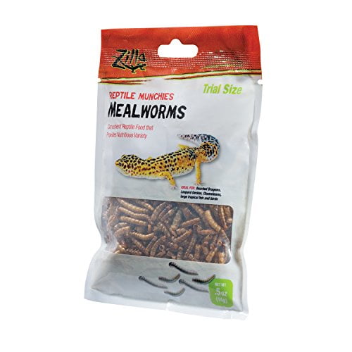 Zilla Reptile Munchies Mealworms Reptile Food .5 Oz. (Pack of 1