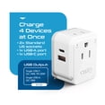 thumbnail image 6 of Ceptics Italy, Chile, Rome Power Plug Adapter Travel Set, 20W PD & QC, Safe Dual USB & USB-C 3.1A - 2 USA Socket - Compact - Use in Lybia, Tunisia, Uruguay Includes Type C, Type L Swadapt Attachments, 6 of 12
