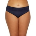 thumbnail image 3 of Anne Cole Plus Size Live In Color Navy Shirred Hi Waist Bikini Bottom 20/W / Navy Blue, 3 of 6