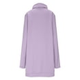 thumbnail image 5 of ZyeKqe Womens Hoodies Dress Fleece Lined Long Sleeve High Neck Midi Dresses Drawstring Fashion Sweatshirts with Pockets, 5 of 7