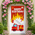 thumbnail image 6 of Firefighter Themed Happy Birthday Banner Background Decorations for Birthday Party Photography Props Backdrop Party Supplies Kids Celebration Decor, 6 of 7