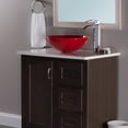 thumbnail image 4 of Novatto TIG-8305CH ROSSO Double Layer Solid Red Glass Vessel Bathroom Sink Set, Chrome, 4 of 4