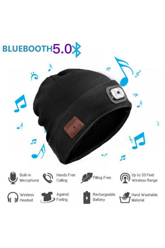 Upgraded Wireless Bluetooth Beanie Hat with Headphones, Unique Christmas Tech Gifts for Teen Boys/Girls/Boyfriend/Him/Husband/Men/Dad/Women/Stocking Stuffers/Built-in HD Stereo Speakers & Mic
