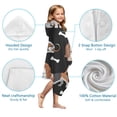 thumbnail image 7 of Basset Hounds with Bones and Presents Hooded Bath Towel，50"x30" for Ages 3 To 12 Kids, Quick Dry Lightweight Soft Microfiber Hood Beach Towel Cover Up for Kids, 7 of 7