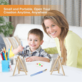 thumbnail image 4 of 15 Set Mini Canvas and Easel Set, 4 X 4 Inch Mini Canvas and Stretched Easel + Acrylic Paints + Brushes + Palettes, 4 of 6