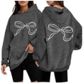 thumbnail image 2 of Chandail à Capuche pour Femmes, Manches Longues, Motif Sportswear, Mode 2025, Décontracté, 2 of 6