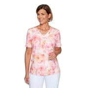 Alfred Dunner Womens Plus-Size Watercolor Flowers