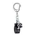 thumbnail image 4 of Colgante con huella de pata, ligero, portátil, pequeño llavero, urna para mascotas, recuerdo para el pelo de tu mascota. negro, 4 of 9