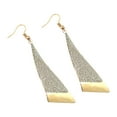 thumbnail image 2 of GHSOHS Gold Hoop Earrings A Pair Of Fashion Earrings Long Triangle Frosted Earrings Thin Face Fairy Jewelry Fashion Go With Everything Gold Hoop Earrings Rattan Earrings for Women Fashion Earings, 2 of 7