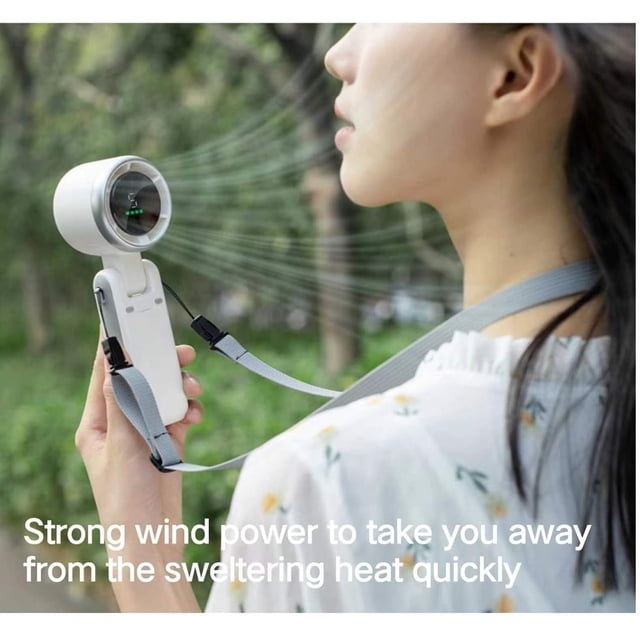 Pocket Breeze 3-In-1 Mini Turbo Fan 180° Foldable Powerful Winds Turbo Fan With 5 Speeds Digital Display For Women Men Travel Camping Outdoor(Green)