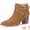 Brown, variant on Strappy Pointed Toe Buckle Chunky Heel Ankle Booties Black 7