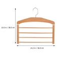 thumbnail image 2 of HOOWIFFY 1Pcs Multi-layer Wooden Trouser Hangers Beige 360-degree Rotation for Household Users, 2 of 8
