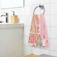 thumbnail image 3 of Yayeee 2 Pack Hand Towels for Bathroom 100% Cotton 16" x 28" Soft Absorbent Kitchen Towel, Brown Gingerbread House, 3 of 7