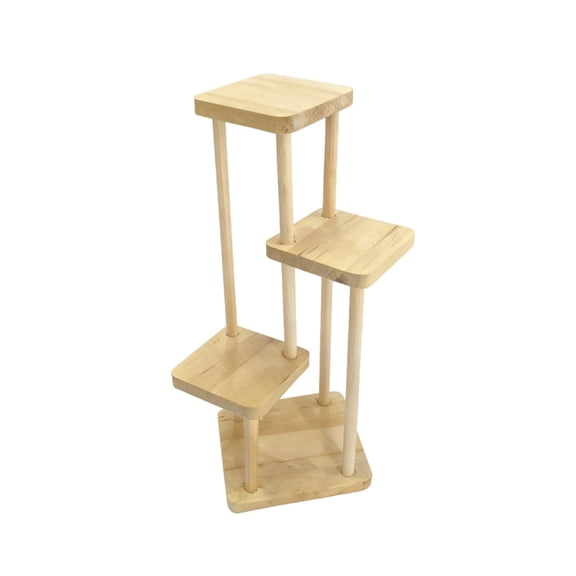 Zeiwohndc Multitiered Wooden Shelf Model Figure Miniature Furniture For 1/12 Doll House
