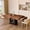Oak, variant on Frmobepts 55" Dining Table for 4 to 6 People, Farmhouse Wood Dinner Table with Drawers & Open Storage for Kitchen, Dining Room & Living Room,Marble-White