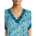 thumbnail image 2 of Secret Treasures Women's and Women's Plus Size Knit V-Neck Nightgown with Short Sleeves, 2 of 5