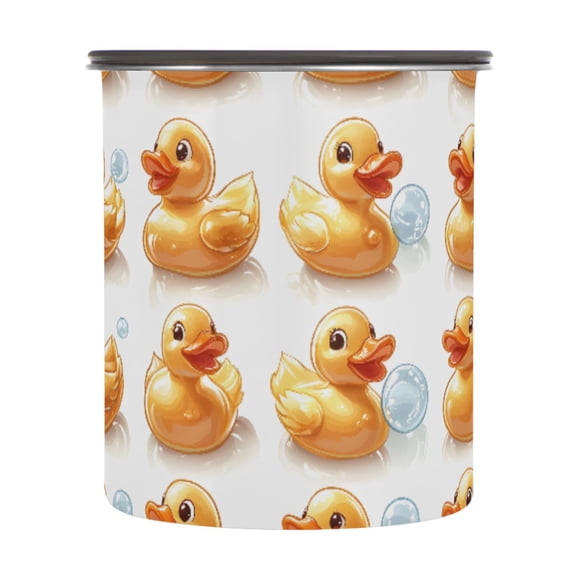 Animal Duck Airtight Coffee Bean Canister 30oz Food Storage Containers with Lids For Gournd, Tea, Sugar, Flour, Rice, Cereal, Candy Cookie Jar