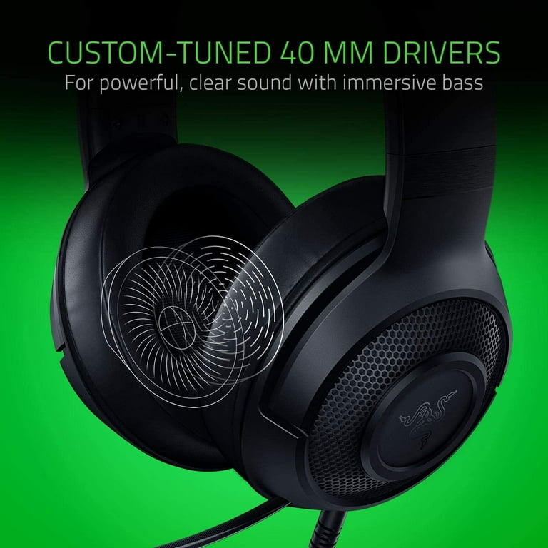 Razer Kraken X 7.1 Virtual Surround Sound Gaming Headset with Cross Platform Compatibility Walmart