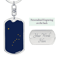 thumbnail image 3 of Alaska State Flag Keychain Dog Tag Stainless Steel or 18k Gold 24 Chain, 3 of 17