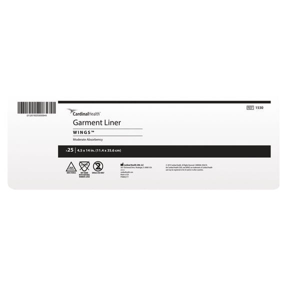Simplicity Unisex Incontinence Liner Pant Liner 4-1/2 X 14 Inch 1530, 50, 25 Ct