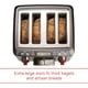 Grille-pain à 4 Fentes Extra-Large avec Sélecteur d'Ombre, Bagel et Paramètres de Dégivrage, Bouton Rouge, Acier Inoxydable (WGTR104S) – image 3 sur 5