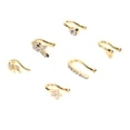 thumbnail image 3 of Réglable, 6 Styles, Conception Sans Perçage, Acier Inoxydable et Zircon, Cadeaux Parfaits - Ensemble de Perçage de Nez Faux Prothétique, 3 of 7