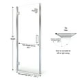 thumbnail image 2 of Miseno Msdswy2576cl Sway 76" High X 25" Wide Hinged Frameless Shower Door - Bronze, 2 of 3