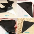thumbnail image 4 of Pinzas antideslizantes para alfombras de 15 x 7,5 cm, 4 pinzas triangulares antideslizantes para alfombras, esquinas de pinzas para alfombras antideslizantes, pegatinas antideslizantes lavables y reu TUNC Sencillez, 4 of 5