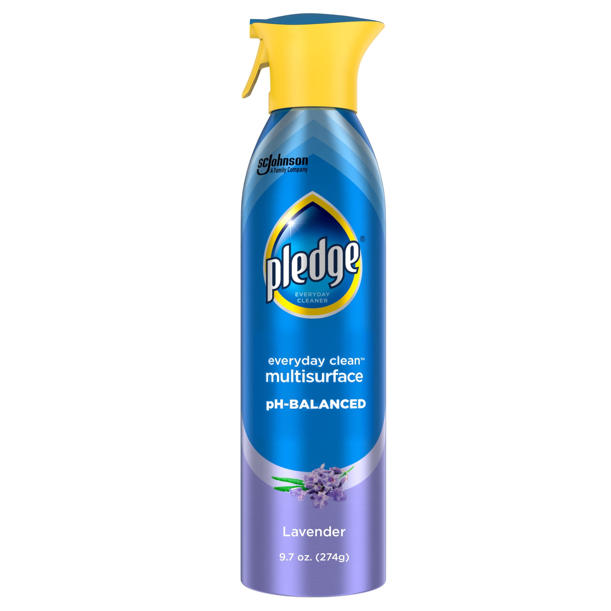 Pledge Everyday Cleaner Multi Surface, Aerosol, Lavender Scent, 9.7 oz
