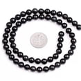 thumbnail image 2 of K-KED Natural Black Obsidian Gemstone Round Loose Beads For Jewellery Making 15"-12 mm, 2 of 6