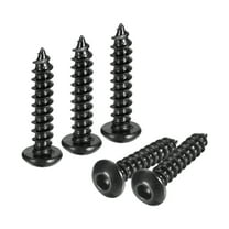 Uxcell Hex Socket Self Tapping Screws, M4 x 20mm Carbon Steel Wood Screw 25pack