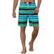 thumbnail image 5 of Pantalones cortos de playa de bloques de color con estampado de rayas de INSPIRE CHIC para hombres con cordón 34 Verde, 5 of 5