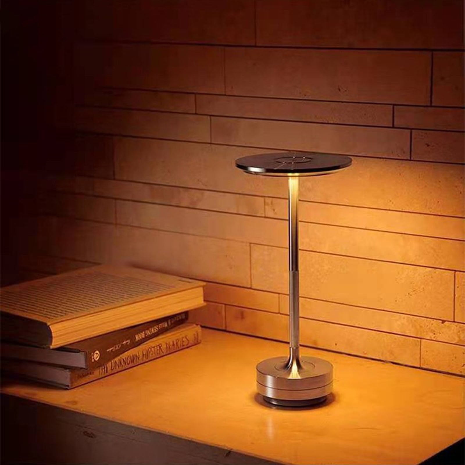 Wovilon Led Charging Desk Lamp Japanese Retro Restaurant Clear Bar Bar Night Light Dimming Atmosphere