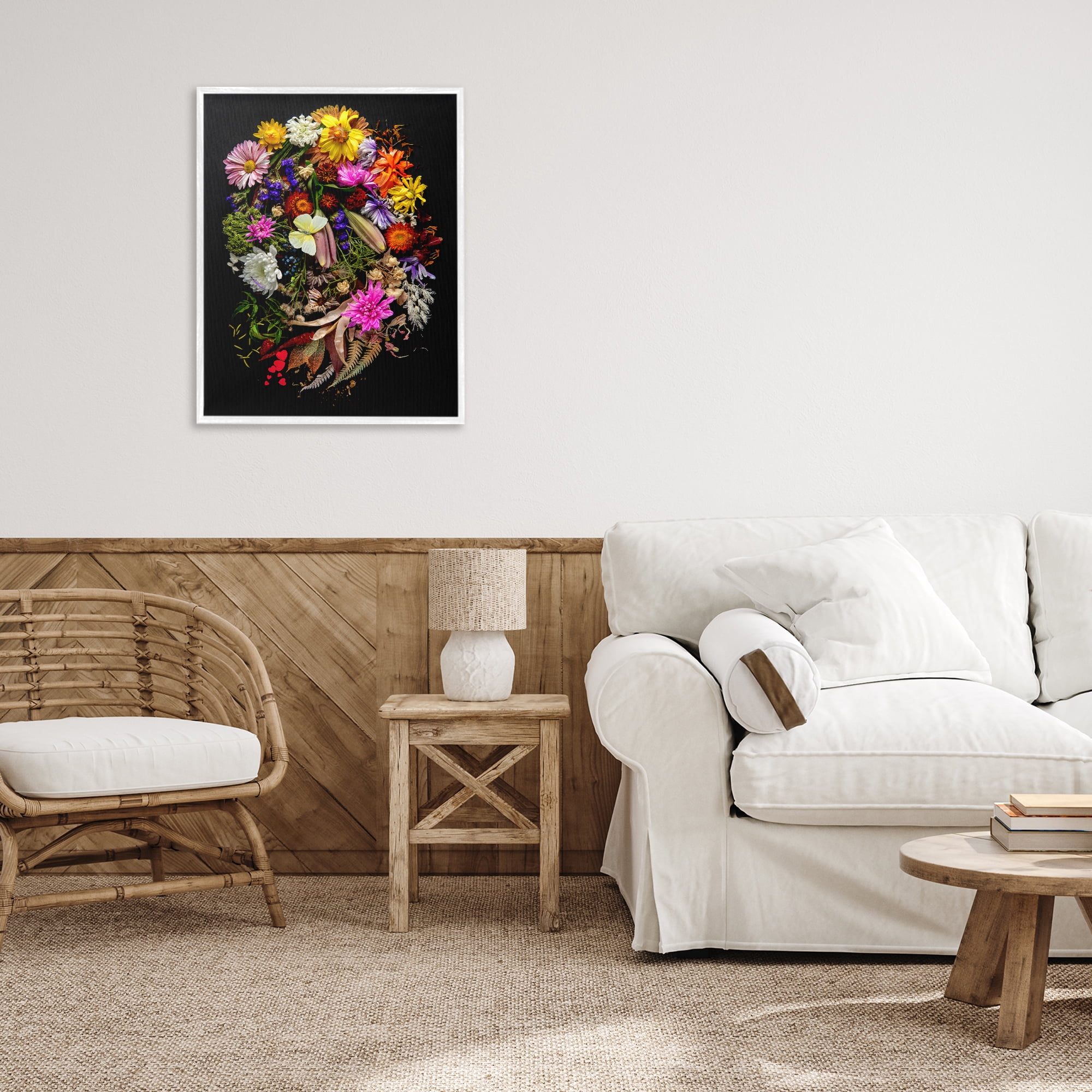 Stupell Industries November Flower Arrangement White Framed Giclee Art, design by Carl Kravats