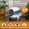 thumbnail image 2 of KRKZ Large Enclosed Cat Litter Box with Anti-Splash Removable Flip-Lid and Cat Litter Scoop, 2 of 10