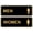 Black / Gold, variant on All Quality Standard Men Women Restroom Sign (Set of 2) - Silver - Medium