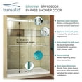 thumbnail image 2 of Transolid Brp608008f-R 80" High X 60" Wide Bypass Frameless Shower Door - Brushed, 2 of 3
